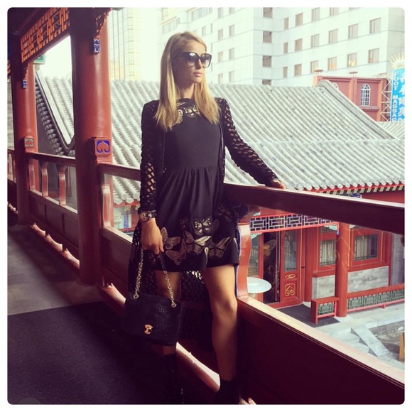 ALICE + OLIVIA Lillyanne Embellished Butterfly Dress - Picture 4 of 14